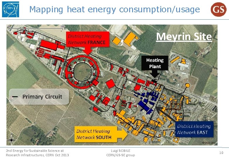 Mapping heat energy consumption/usage • Given the limitation of the energy measurements Meyrin Site