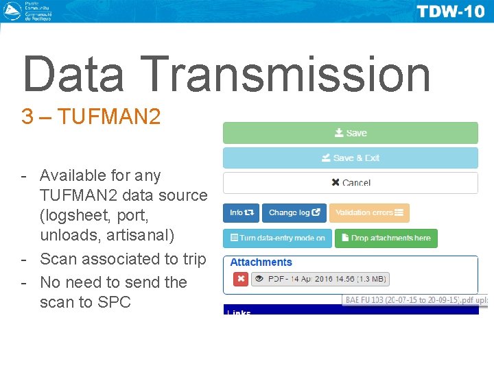 Data Transmission 3 – TUFMAN 2 - Available for any TUFMAN 2 data source