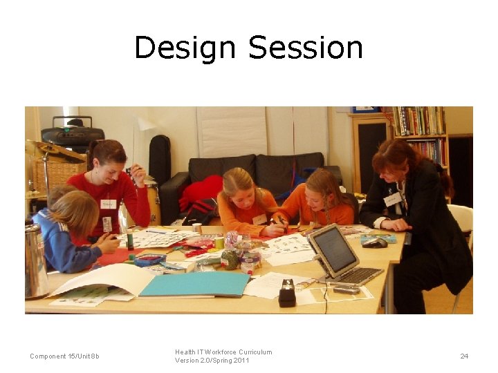 Design Session Component 15/Unit 8 b Health IT Workforce Curriculum Version 2. 0/Spring 2011