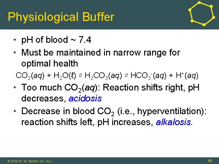 Physiological Buffer • p. H of blood ~ 7. 4 • Must be maintained