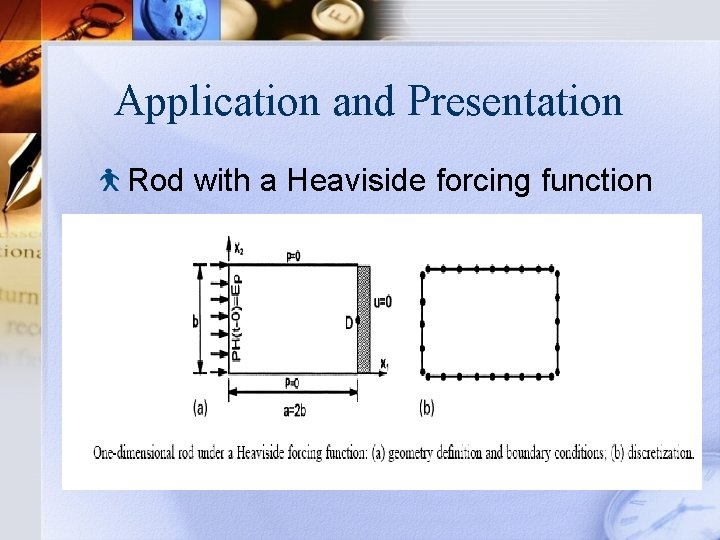 Application and Presentation Rod with a Heaviside forcing function 