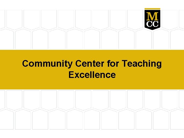 Community Center for Teaching Excellence 