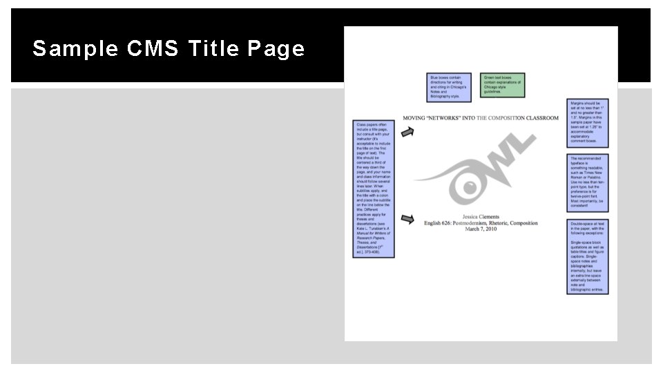 Sample CMS Title Page 