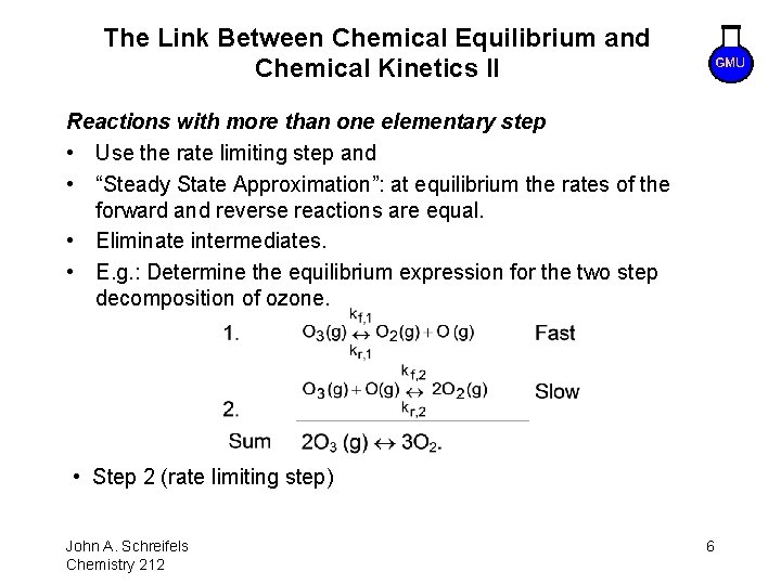 The Link Between Chemical Equilibrium and Chemical Kinetics II Reactions with more than one