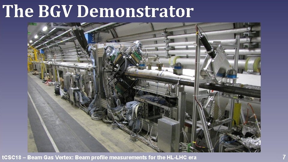 The BGV Demonstrator t. CSC 18 – Beam Gas Vertex: Beam profile measurements for