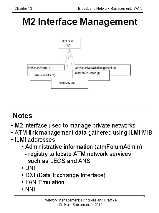 Chapter 12 Broadband Network Management: WAN M 2 Interface Management Notes • M 2