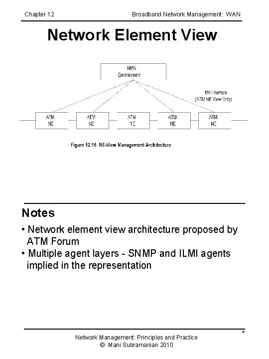 Chapter 12 Broadband Network Management: WAN Network Element View Notes • Network element view
