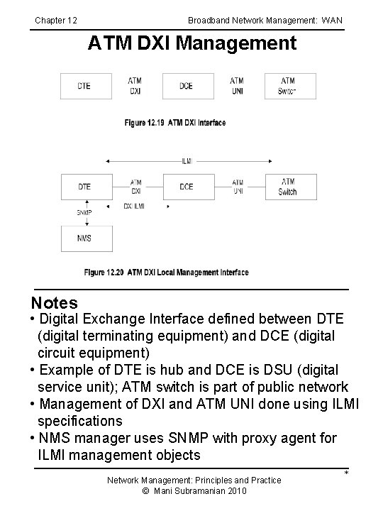 Chapter 12 Broadband Network Management: WAN ATM DXI Management Notes • Digital Exchange Interface