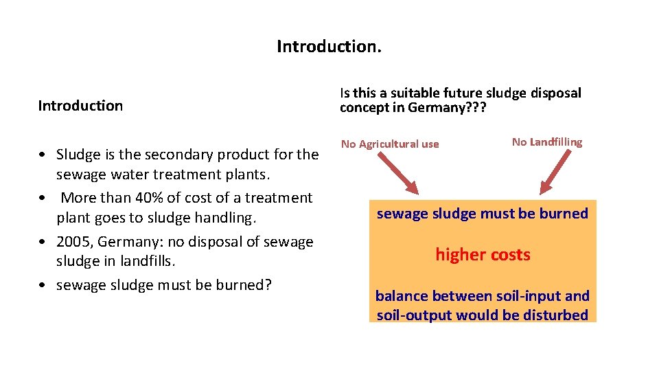 Introduction • Sludge is the secondary product for the sewage water treatment plants. •