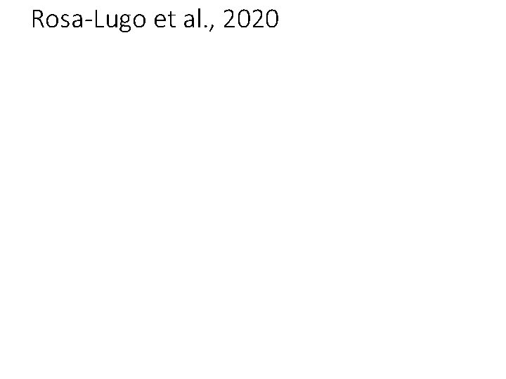Rosa-Lugo et al. , 2020 