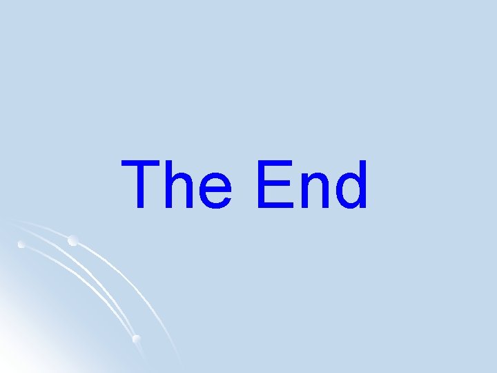 The End 