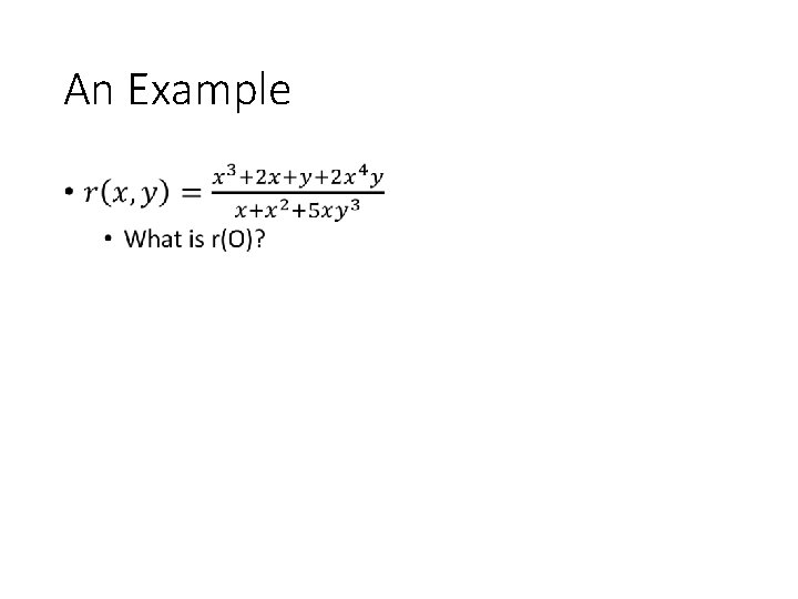 An Example • 