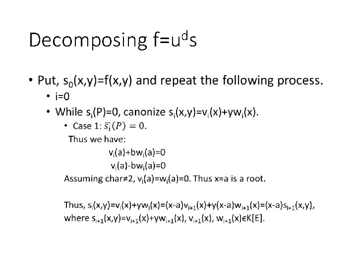 Decomposing f=uds • 