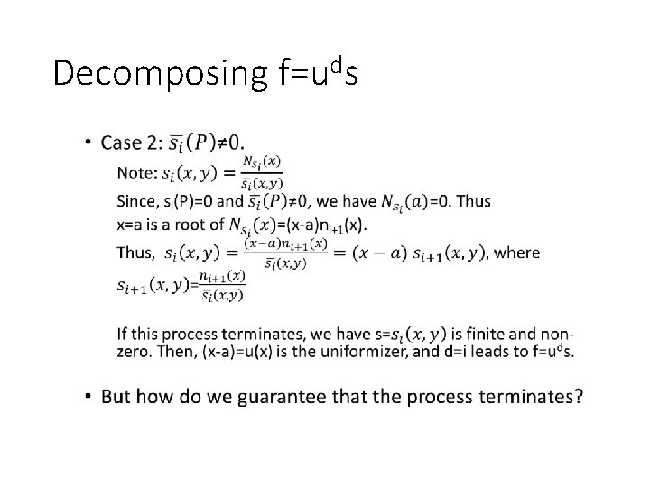 Decomposing f=uds • 