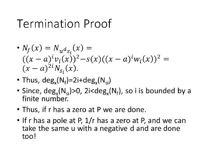 Termination Proof • 