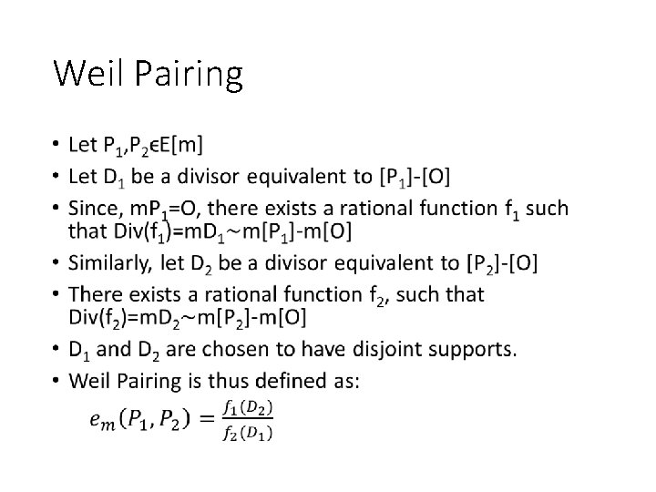 Weil Pairing • 