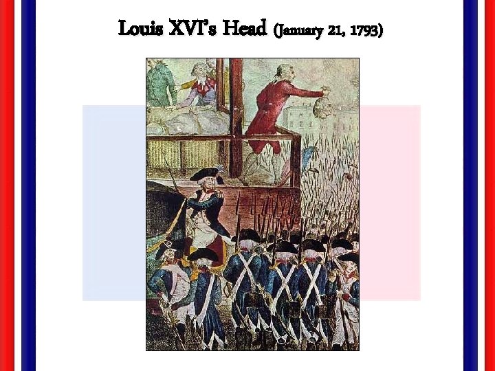 Louis XVI’s Head (January 21, 1793) 