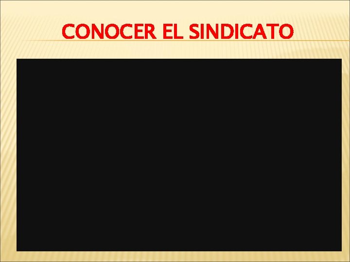 CONOCER EL SINDICATO 