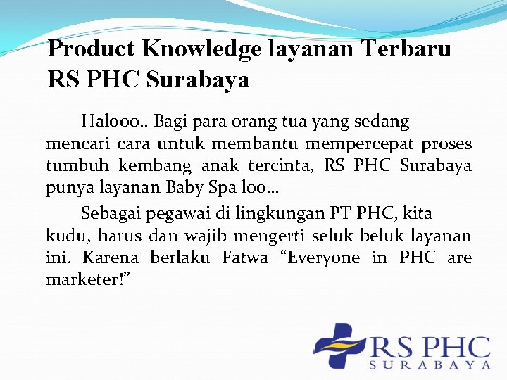 Product Knowledge layanan Terbaru RS PHC Surabaya Halooo. . Bagi para orang tua yang