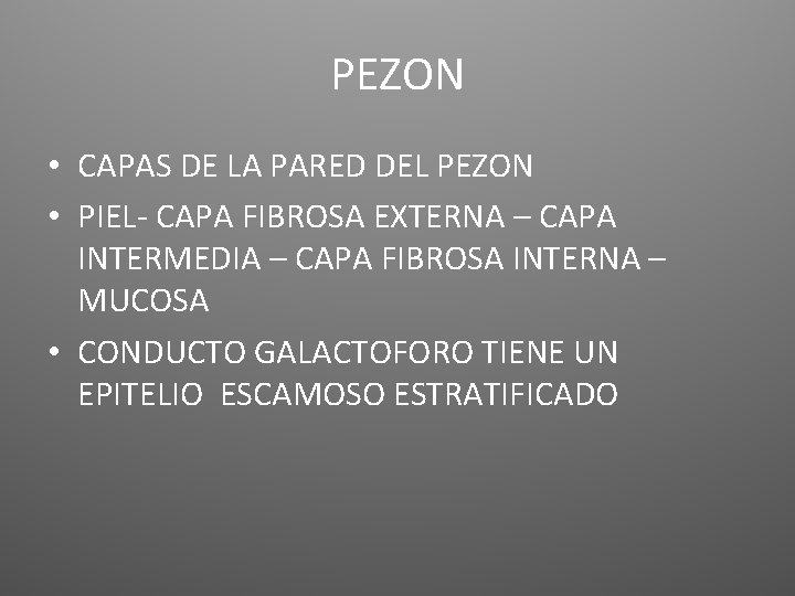 PEZON • CAPAS DE LA PARED DEL PEZON • PIEL- CAPA FIBROSA EXTERNA –