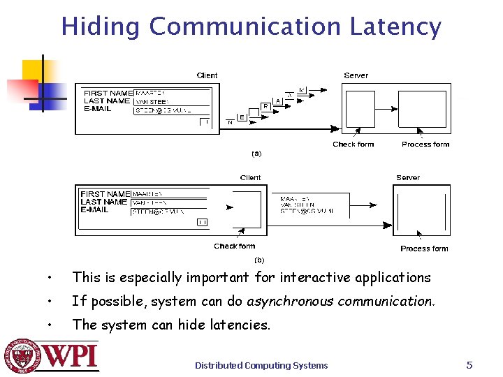 Hiding Communication Latency • This is especially important for interactive applications • If possible,