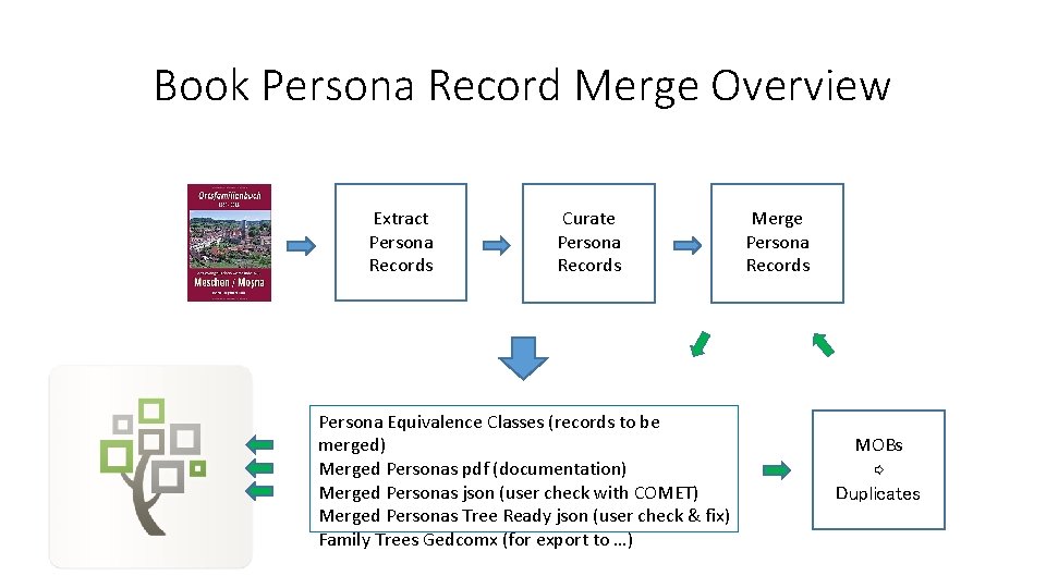 Book Persona Record Merge Overview Extract Persona Records Curate Persona Records Persona Equivalence Classes