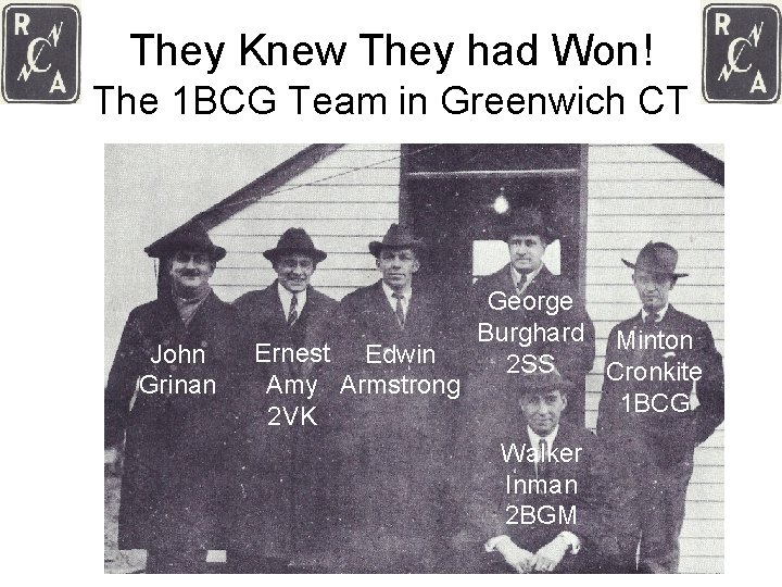 They Knew They had Won! The 1 BCG Team in Greenwich CT John Grinan