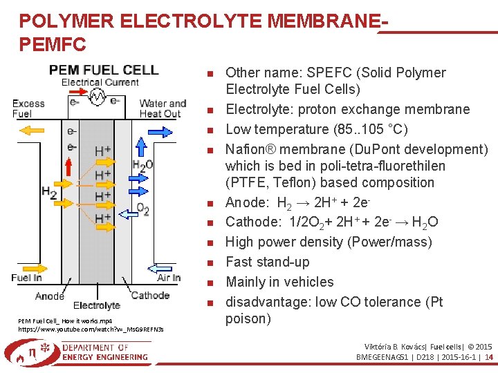 POLYMER ELECTROLYTE MEMBRANEPEMFC PEM Fuel Cell_ How it works. mp 4 https: //www. youtube.