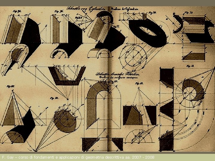 F. Gay – corso di fondamenti e applicazioni di geometria descrittiva aa. 2007 -