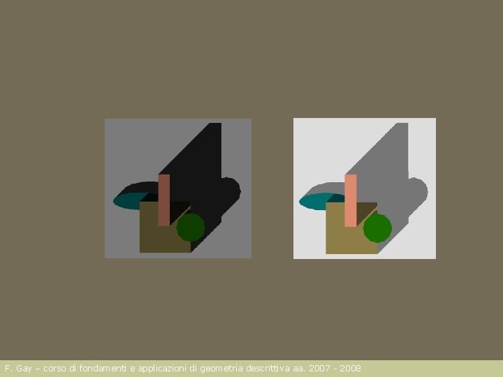 F. Gay – corso di fondamenti e applicazioni di geometria descrittiva aa. 2007 -