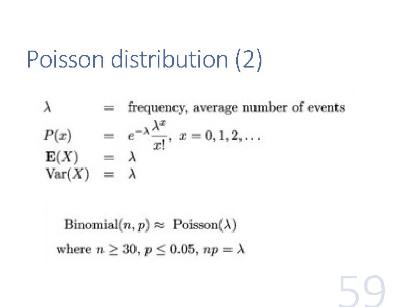 Poisson distribution (2) 