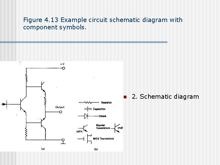 Figure 4. 13 Example circuit schematic diagram with component symbols. n 2. Schematic diagram