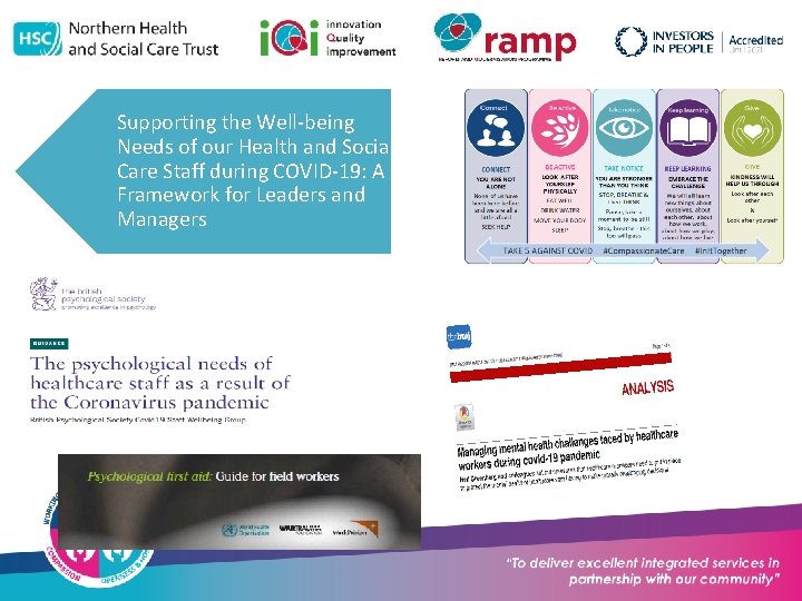 Supporting the Well-being Needs of our Health and Social Care Staff during COVID-19: A