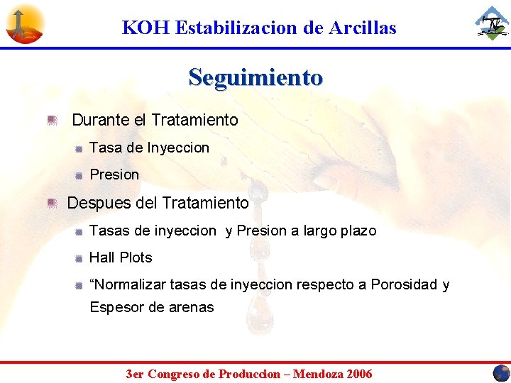 KOH Estabilizacion de Arcillas Seguimiento Durante el Tratamiento Tasa de Inyeccion Presion Despues del