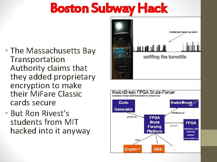 Boston Subway Hack • The Massachusetts Bay Transportation Authority claims that they added proprietary