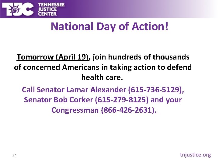 National Day of Action! Tomorrow (April 19), join hundreds of thousands of concerned Americans