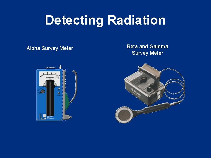 Detecting Radiation Alpha Survey Meter Beta and Gamma Survey Meter 