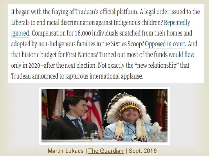  Martin Lukacs | The Guardian | Sept. 2016 