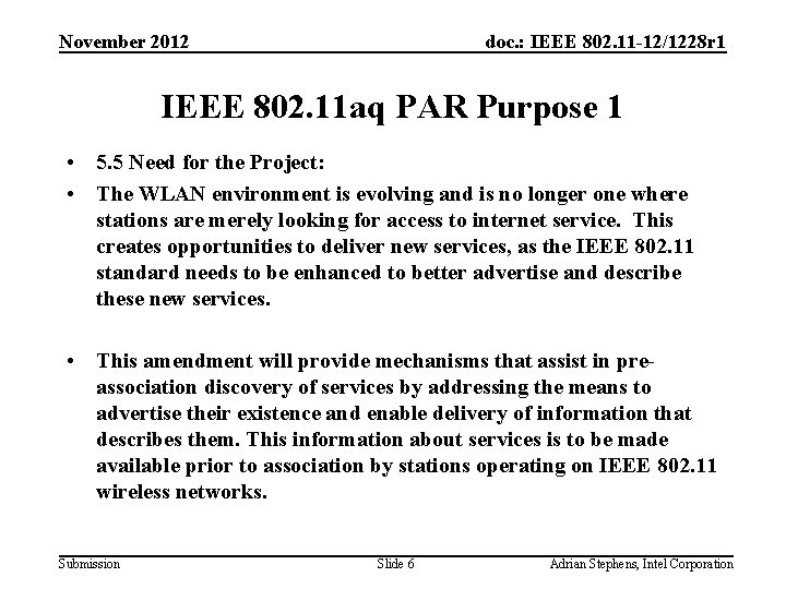 November 2012 doc. : IEEE 802. 11 -12/1228 r 1 IEEE 802. 11 aq