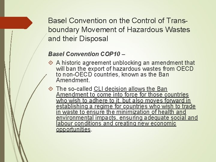 Basel Convention on the Control of Transboundary Movement of Hazardous Wastes and their Disposal