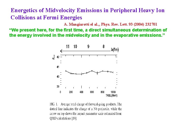 Energetics of Midvelocity Emissions in Peripheral Heavy Ion Collisions at Fermi Energies A. Mangiarotti