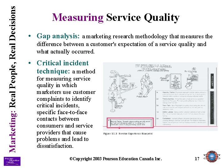 Marketing: Real People, Real Decisions Measuring Service Quality • Gap analysis: a marketing research