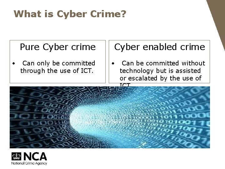 What is Cyber Crime? Pure Cyber crime • Can only be committed through the