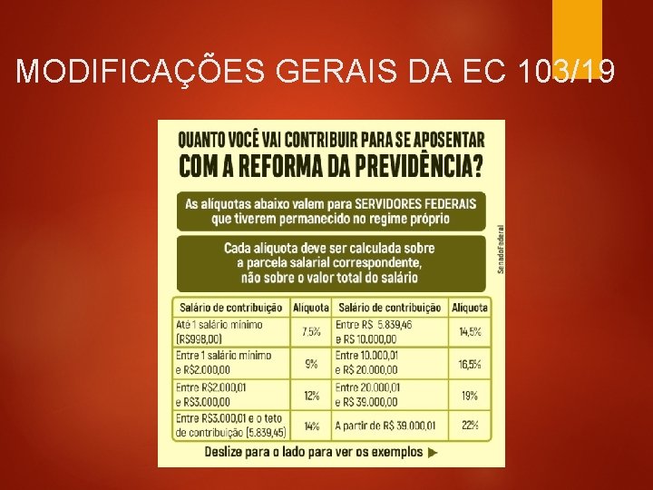 MODIFICAÇÕES GERAIS DA EC 103/19 