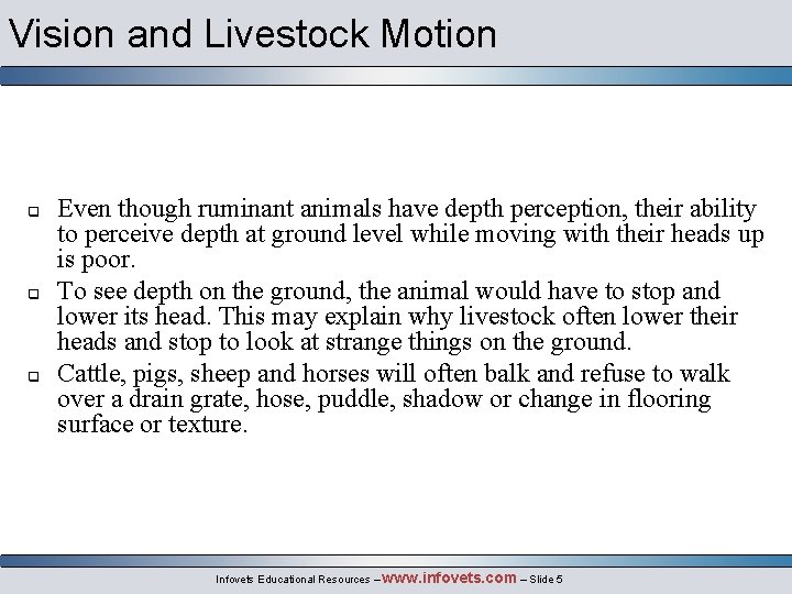 F 20 Livestock Facilities Handling and Behavioral Principles