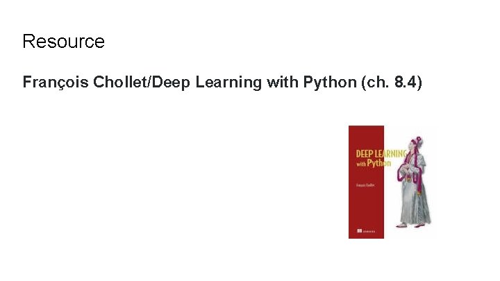 Resource François Chollet/Deep Learning with Python (ch. 8. 4) 