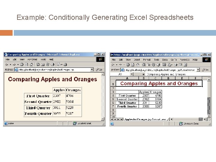 Example: Conditionally Generating Excel Spreadsheets 