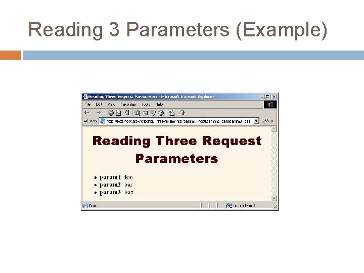 Reading 3 Parameters (Example) 