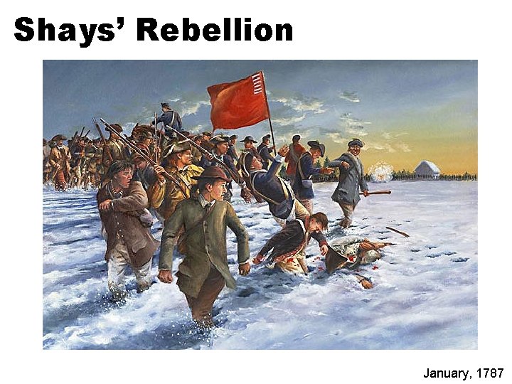 Shays’ Rebellion January, 1787 