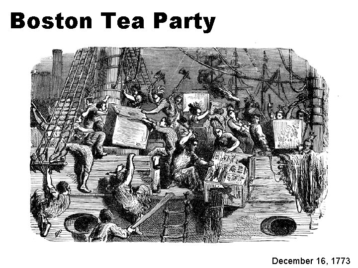 Boston Tea Party December 16, 1773 